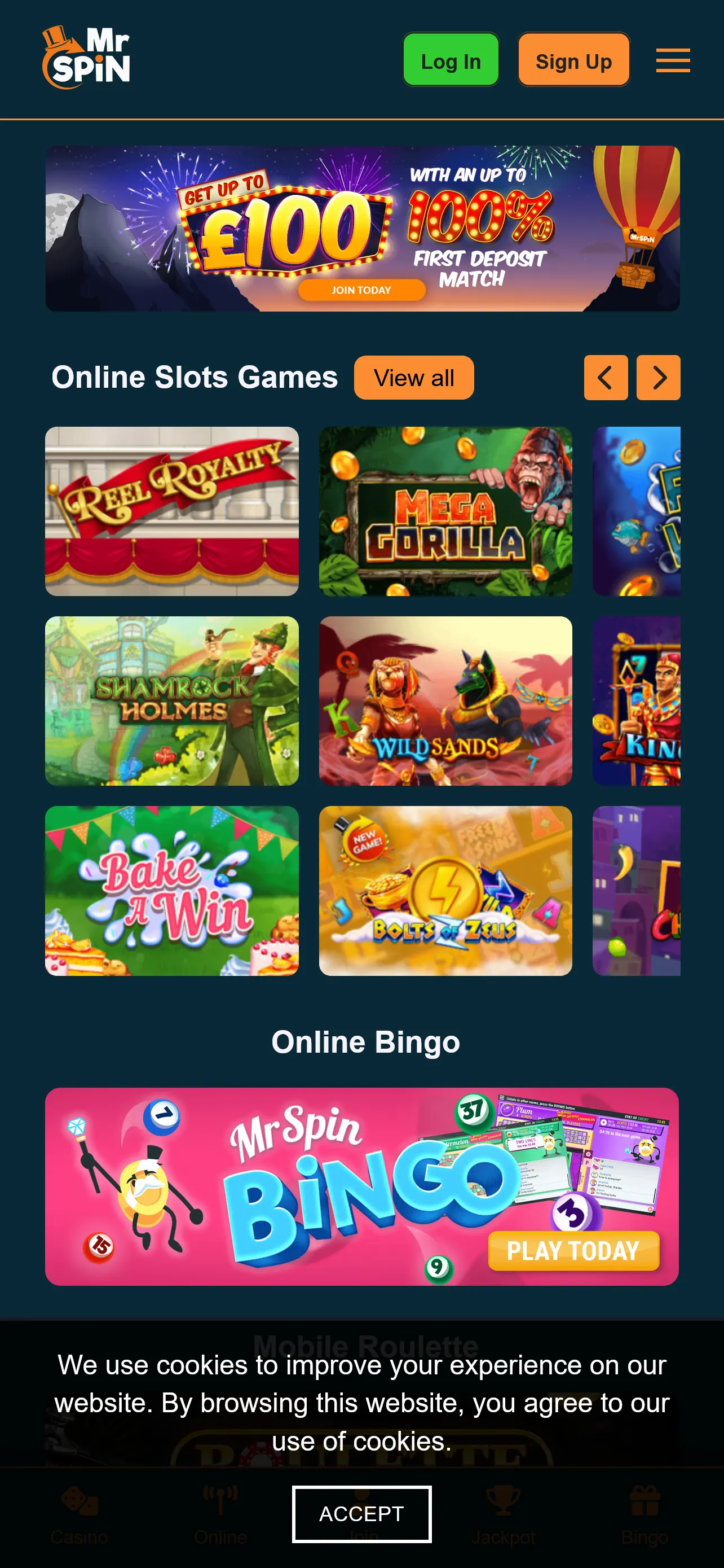 Mr Spin Casino — mobile